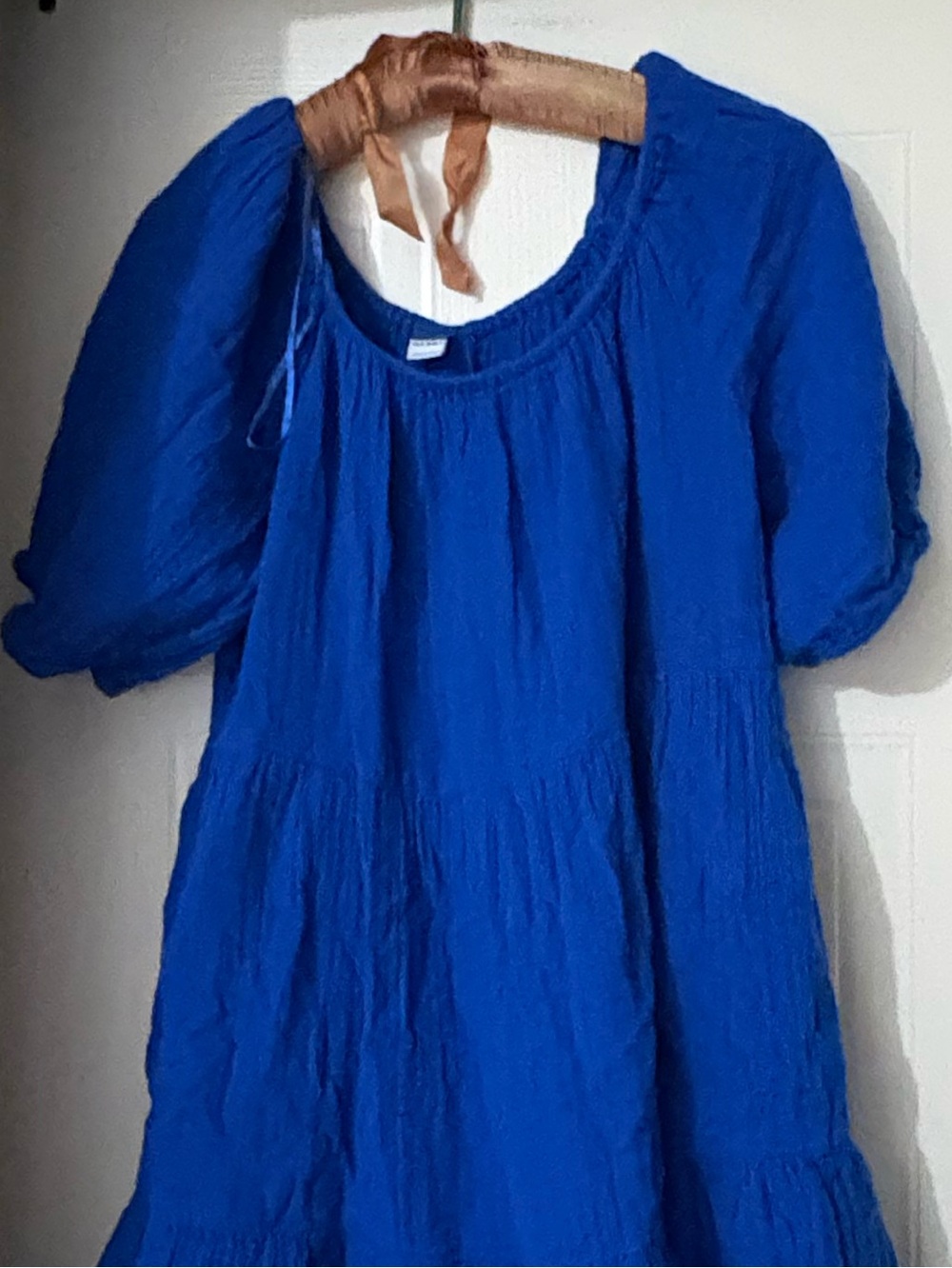 Old Navy Blue Puff-Sleeve Mini Dress